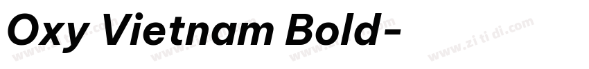 Oxy Vietnam Bold字体转换
